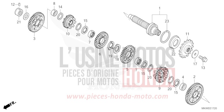 GETRIEBE (GEGENWELLE) (NC750XD) von NC750X DCT FIGHTING RED (R134) von 2025